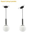Modern Globe Pendant Lighting for Kitchen Island Black 8 Inch